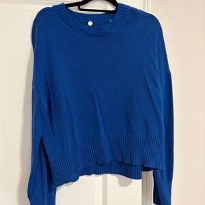 Blue knit sweater